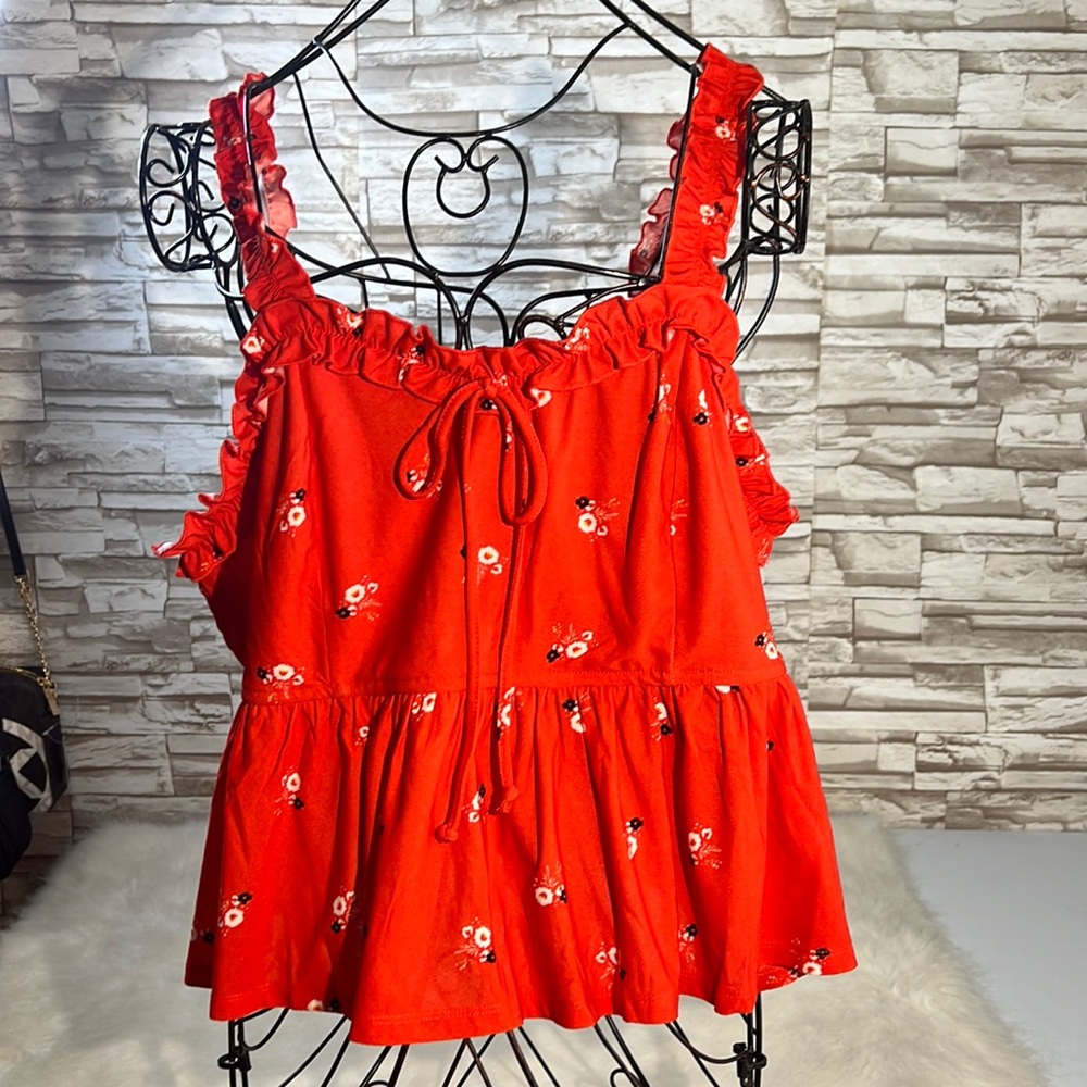 Lily White Smocked  Flower Print Top